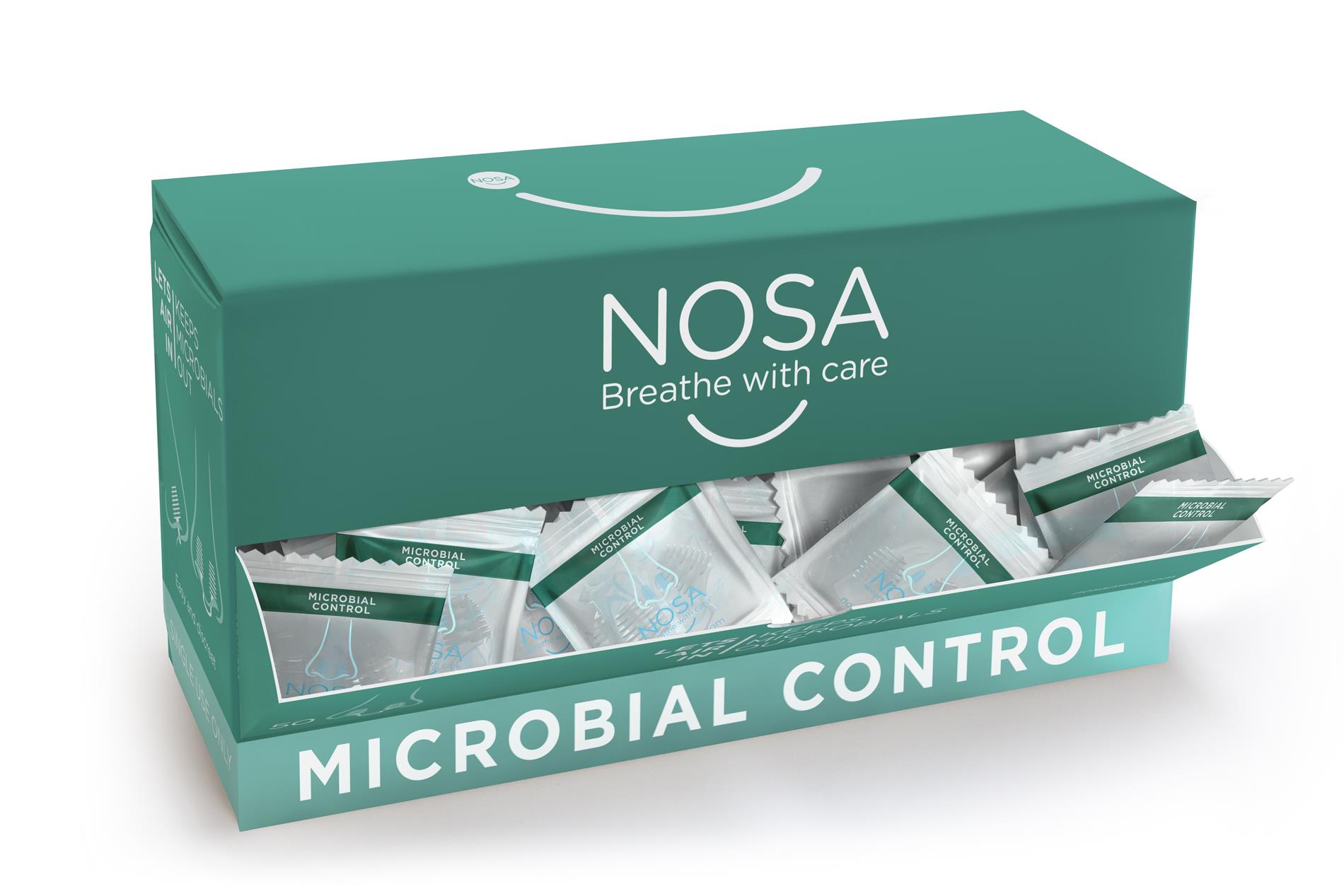 Nasenstöpsel NOSA plugs microbial control, 50 Stück