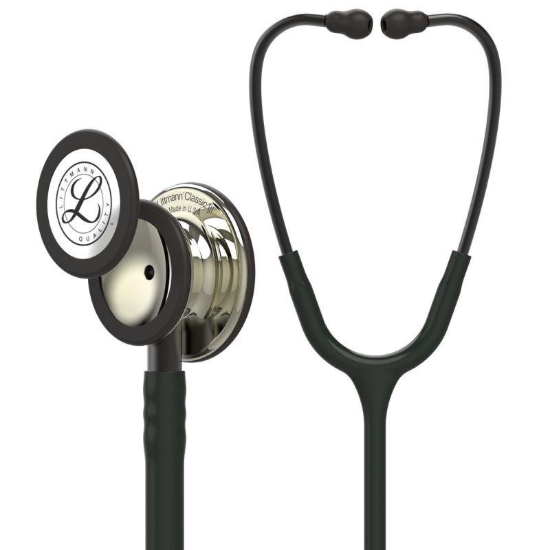 Stethoskop Littmann® Classic III, 69cm, schwarz, Champagnerbruststück, 5861