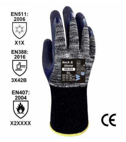 Handschuhe Wonder Grip®, WG-333 Rock & Stone, Größe XXL/11, PA