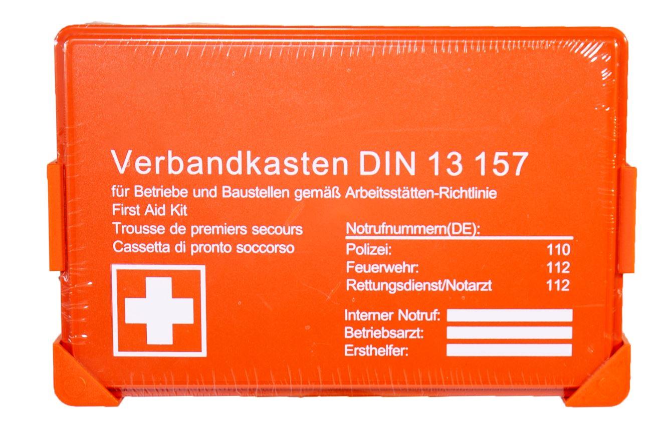 Betriebsverbandkasten nach DIN 13157, FAP Mini C, inkl. Wandhalterung, orange