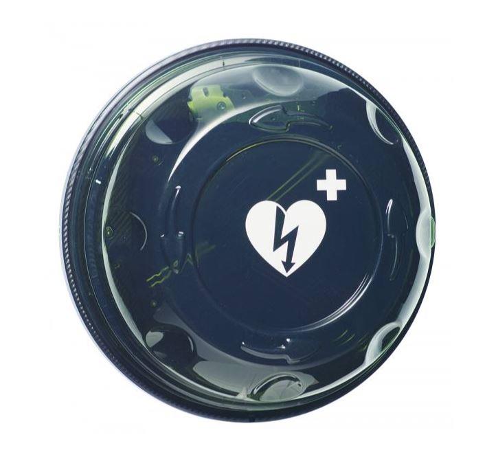 AED-Wandschrank ROTAID Solid Plus, innen/außen, transparent/grün, mit Alarmfunktion