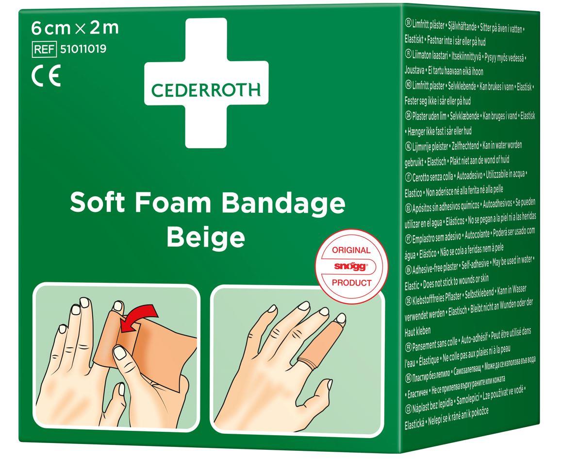 Schaumverband Soft Foam Bandage, beige, 6 cm x 2 m
