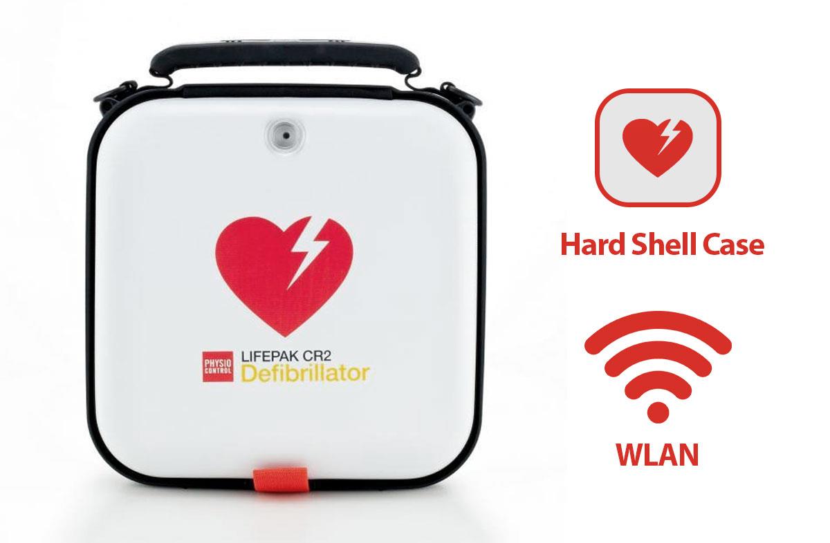 AED LIFEPAK® CR2, Vollautomat, mit W-LAN, Taschen-Set, kontinuierliche HLW