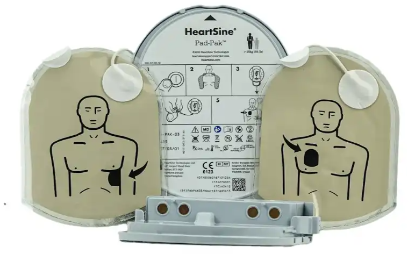 Therapieelektroden-Kassette PAD-PAK für HeartSine AED's mit ETSO Luftfahrtzulassung, Erwachsene und Kinder
