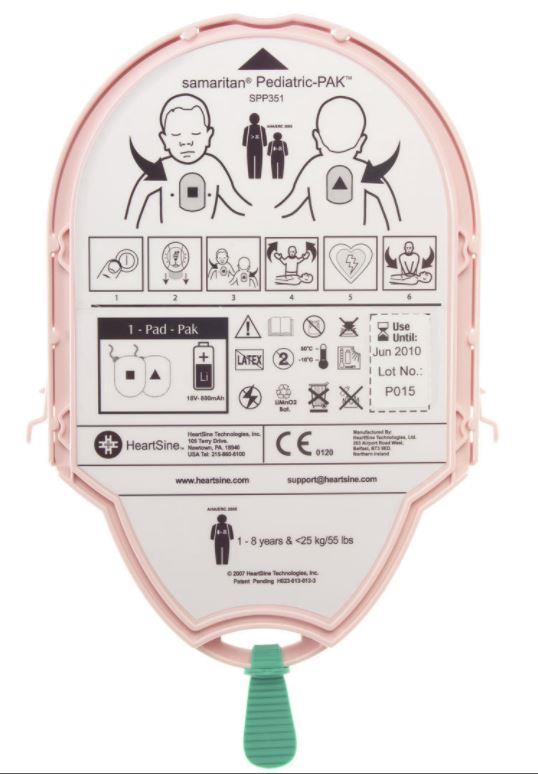 Therapieelektroden-Kassette PAD-PAK für HeartSine AEDs, pediatrisch