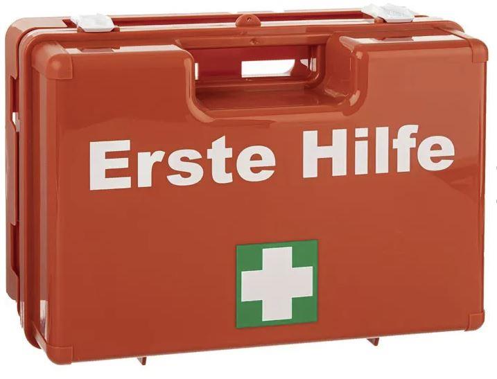 Betriebsverbandkasten nach DIN 13169, Erste-Hilfe-Koffer SAN, LEINA-WERKE, orange