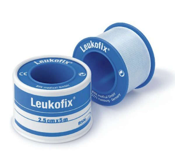Fixierpflaster Leukofix®, mit Schutzring, 2,50 cm x 5 m, Einzelrolle