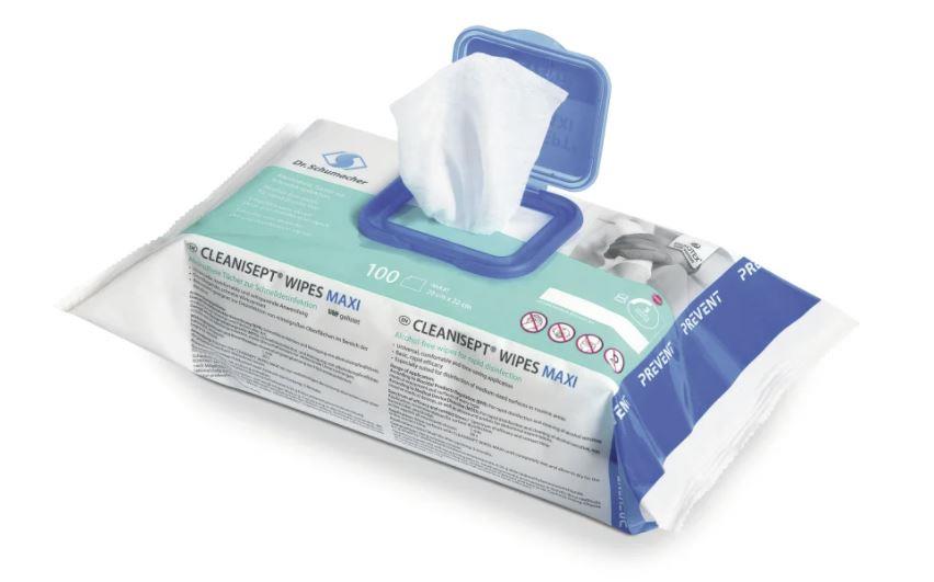 Desinfektionstücher Cleanisept® Wipes Maxi, Maße: 20 x 22 cm, 100 Tücher