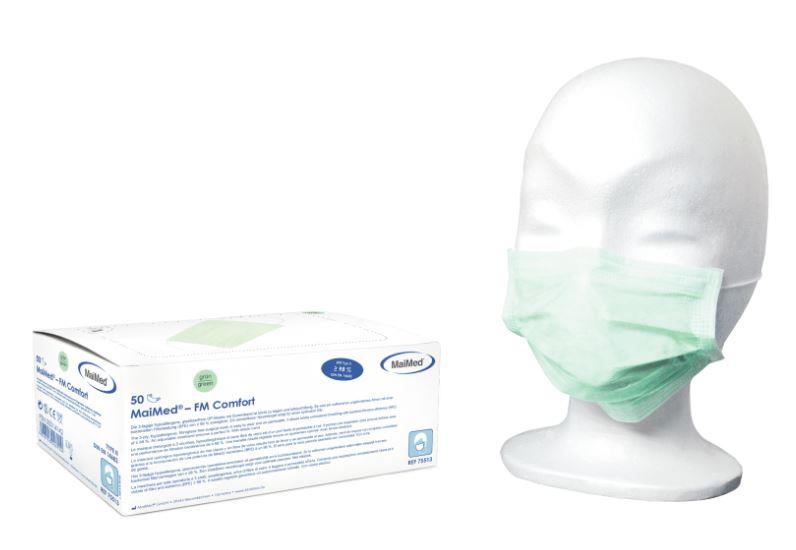Einmal-OP-Maske MaiMed FM Comfort, Typ II, unsteril, grün, 50 Stück
