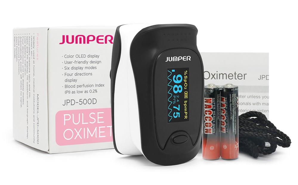Pulsoximeter Jumper JPD 500D, inkl. Tasche