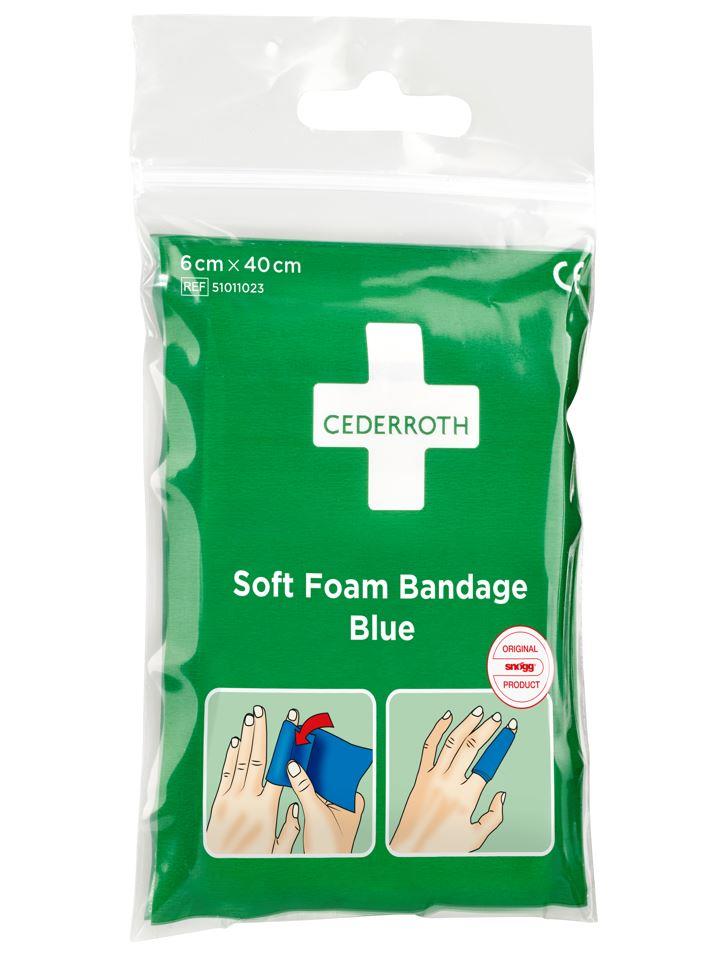 Schaumverband Soft Foam Bandage, blau, 6 cm x 40 cm