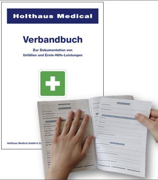 Verbandbuch Erste-Hilfe, Holthaus, DIN A5, Heraustrennbare Seiten nach DSGVO/DGUV