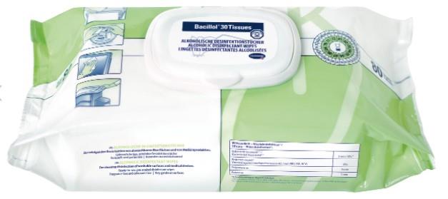 Desinfektionstücher Bacillol® 30 Tissues, Flowpack, 80 Tücher