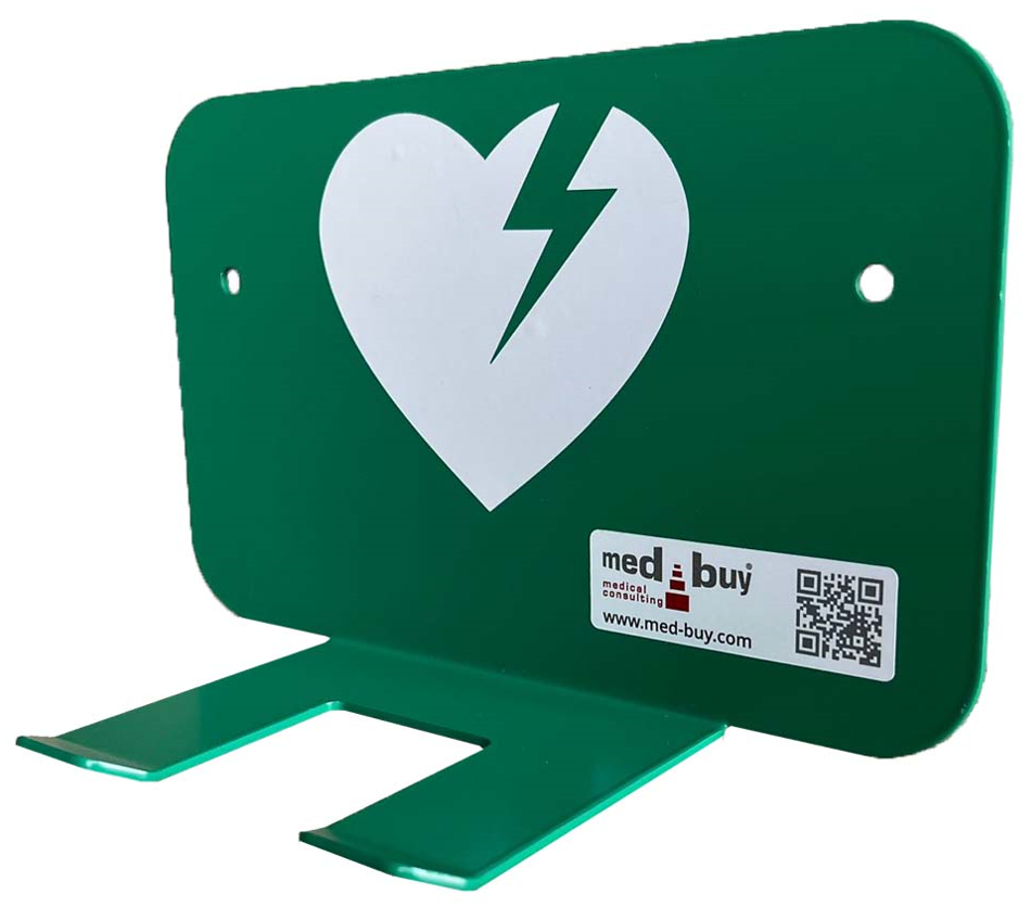 AED Metall-Wandhalterung, grün