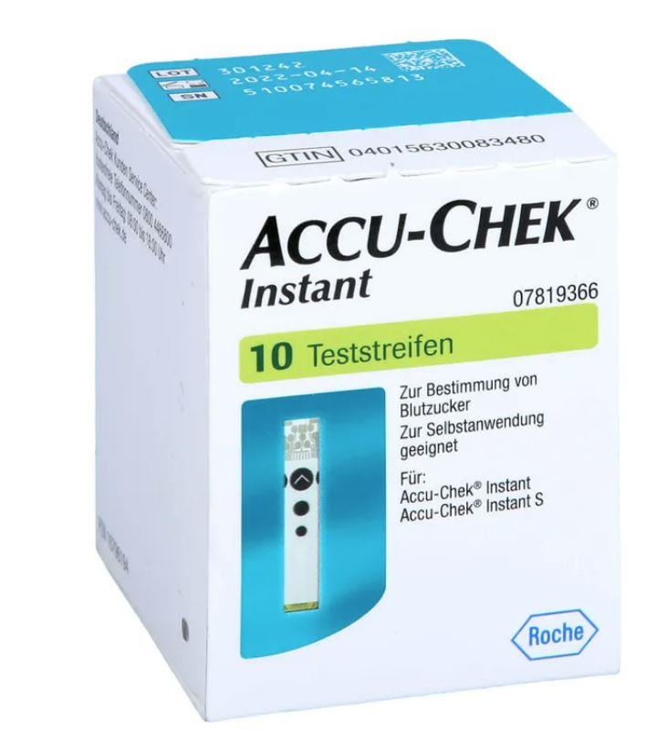Teststreifen für Blutzuckermessgerät Accu-Chek® Instant, 10 Stück