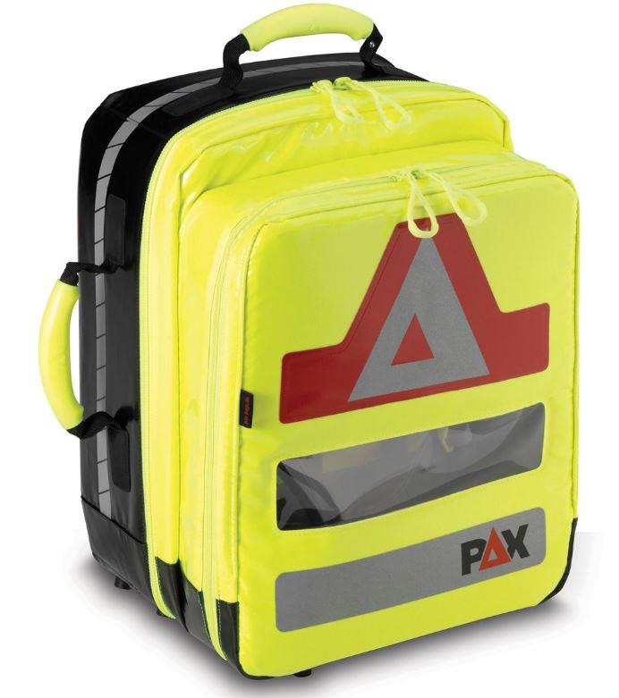 Notfallrucksack PAX Feldberg AED, Design 2019, Planenmaterial, tagesleuchtgelb