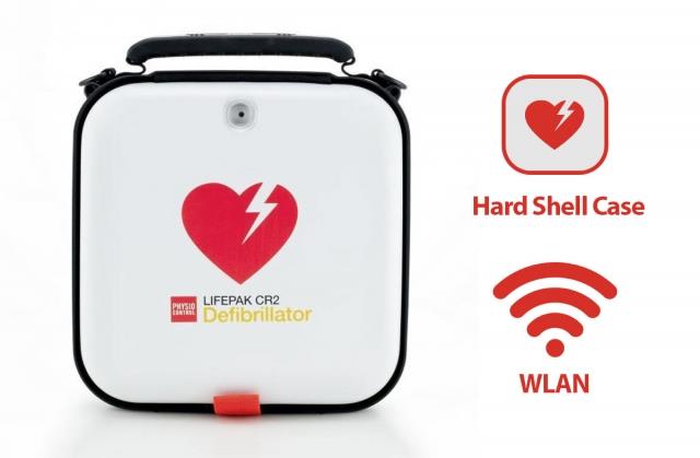 AED LIFEPAK® CR2, Halbautomat, mit W-LAN, Taschen-Set, kontinuierliche HLW