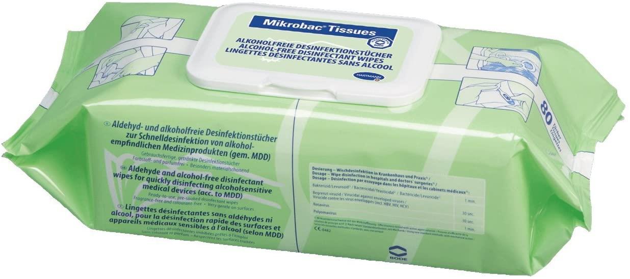 Desinfektionstücher Mikrobac® Tissues, Flowpack, 80 Tücher