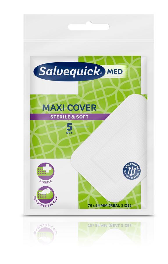Pflaster Salvequick Maxi Cover 76 x 54 mm, 5 Stück