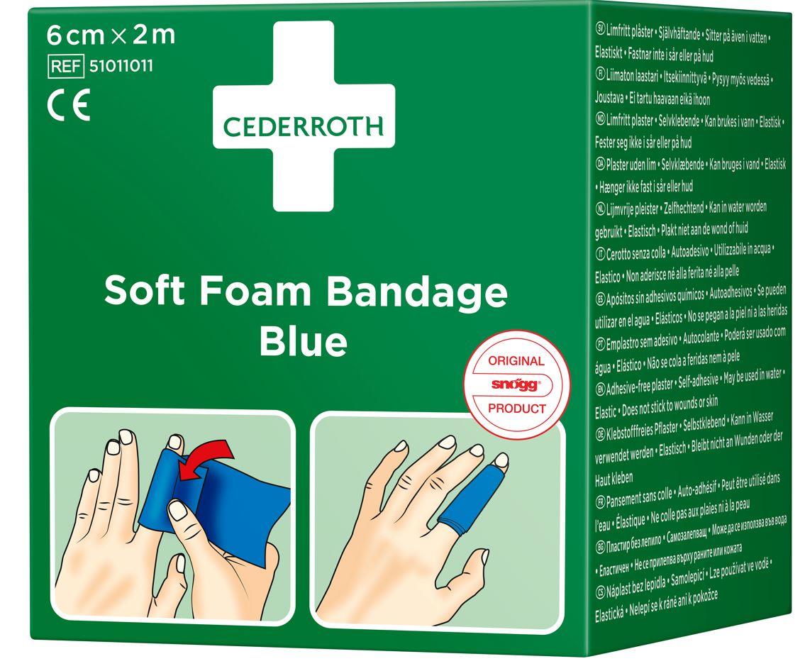 Schaumverband Soft Foam Bandage, blau, 6 cm x 2 m