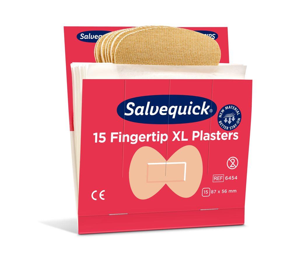 Pflaster-Refill Salvequick® 6454, Fingerkuppe, Textilpflaster XL, 6x 15 Pflaster