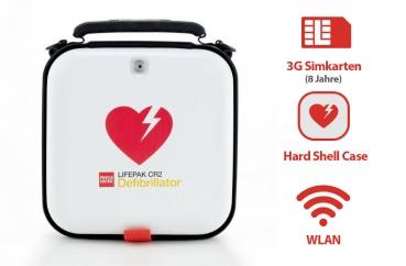 AED LIFEPAK® CR2 3G, Halbautomat, mit W-LAN, 2-sprachig, Taschen-Set, kontinuierliche HLW