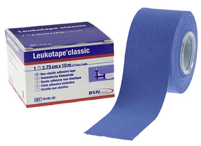 Klebebinde Leukotape® classic, unelastisch, 3,75 cm x 10 m, blau, 5 Stück
