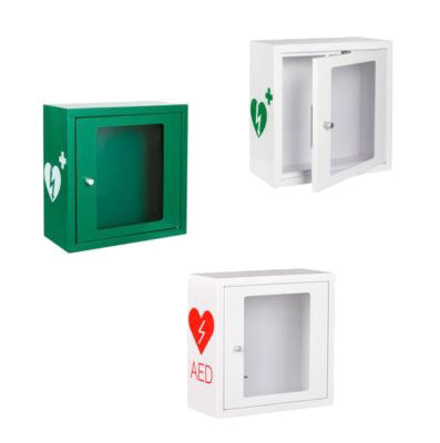 AED-Wandkasten, Metall, mit Alarmfunktion
